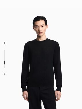Emporio Armani Pullover Essential in virgin wool with ribbed trims Sweater